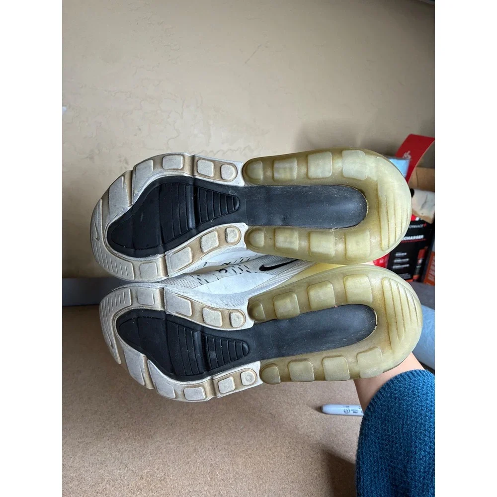 Nike Air Max 270 Womens White Black Running Shoes AH6789-100 Size 7